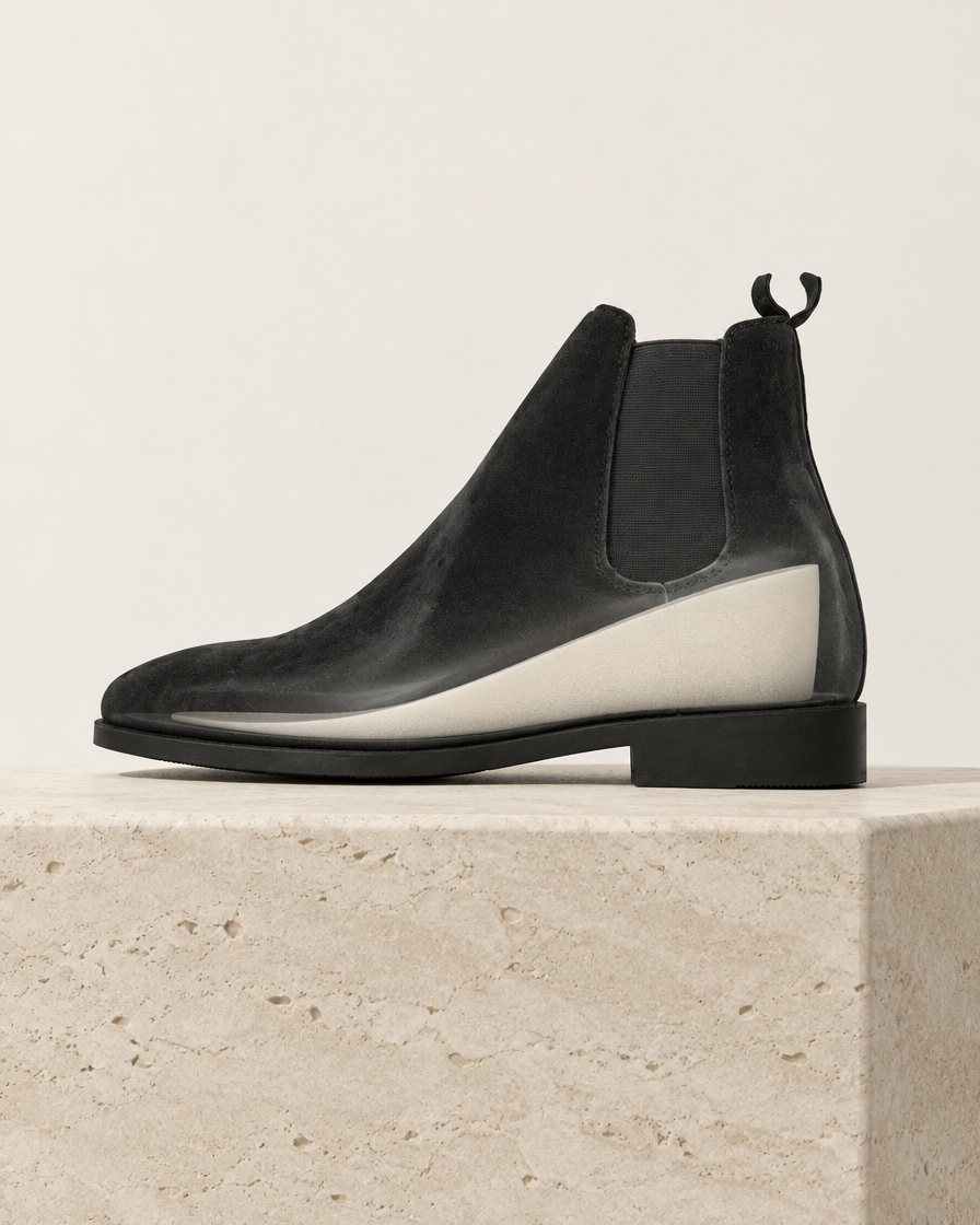 X-ray view of the hidden lift inside an Amari Chelsea boot