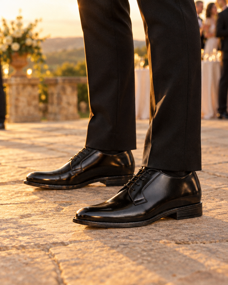 Marrone worn on foot