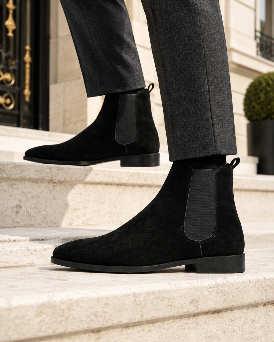 Milano height increasing boots, close up