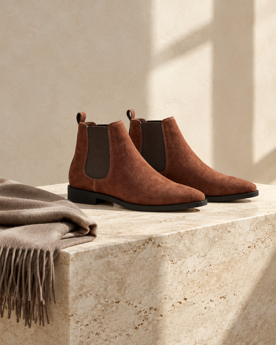 Milano Edizione height increasing boots, still life