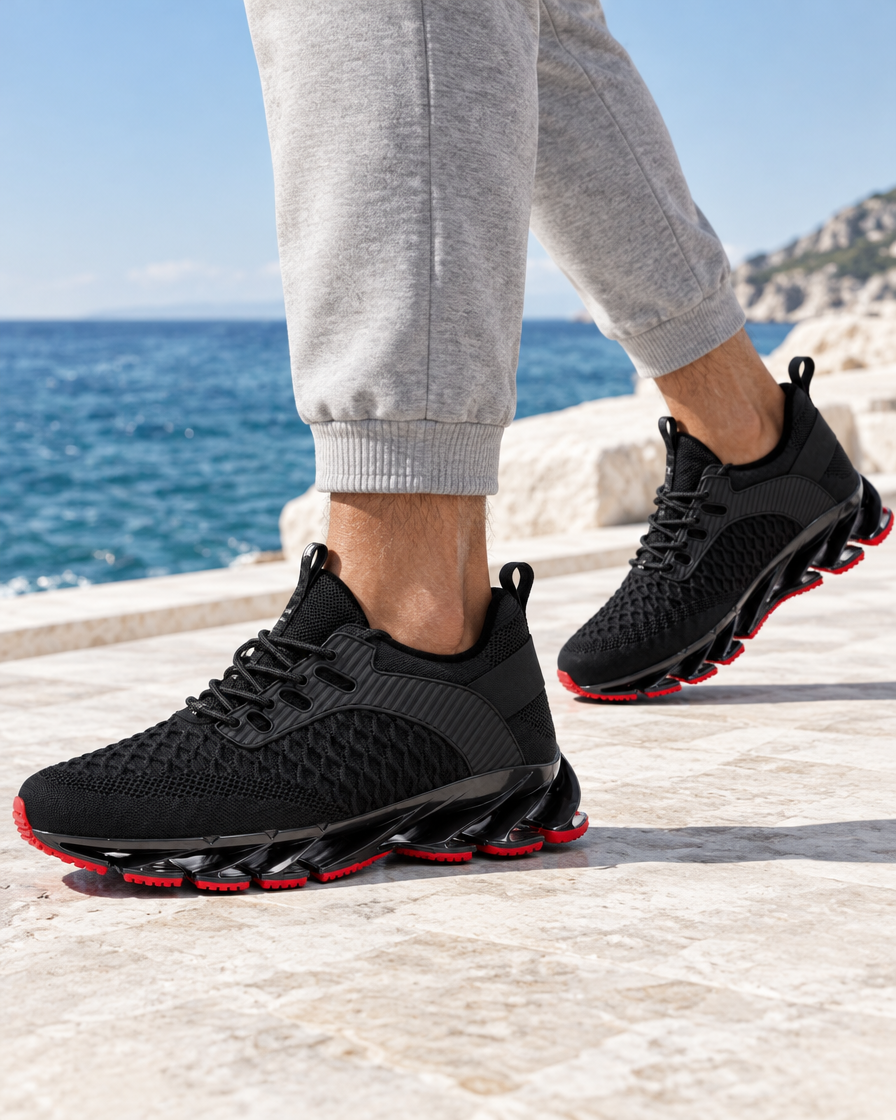 Monterosso height increasing sneakers, close up
