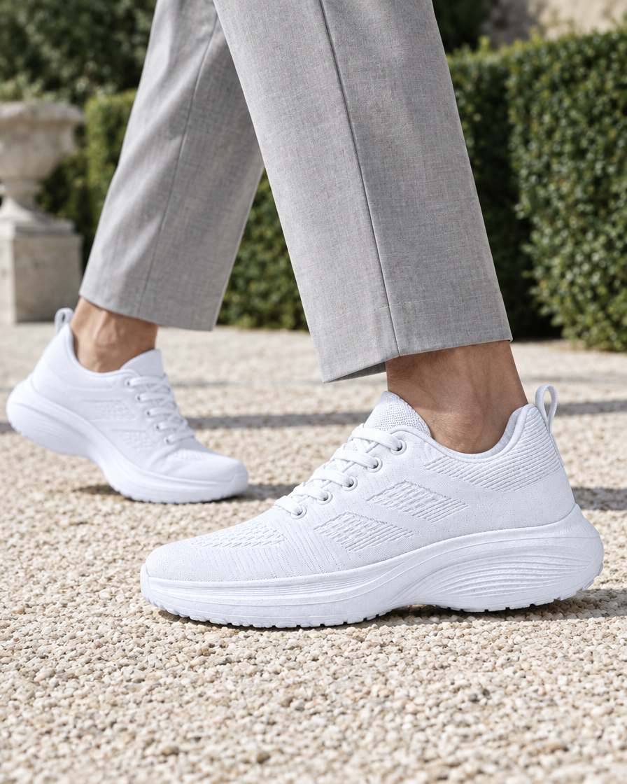 Menaggio height increasing sneakers, close up