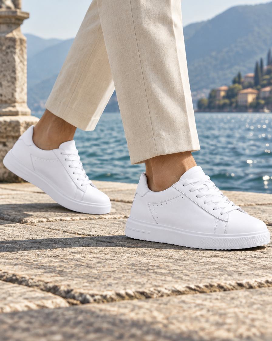 Varenna height increasing sneakers, close up