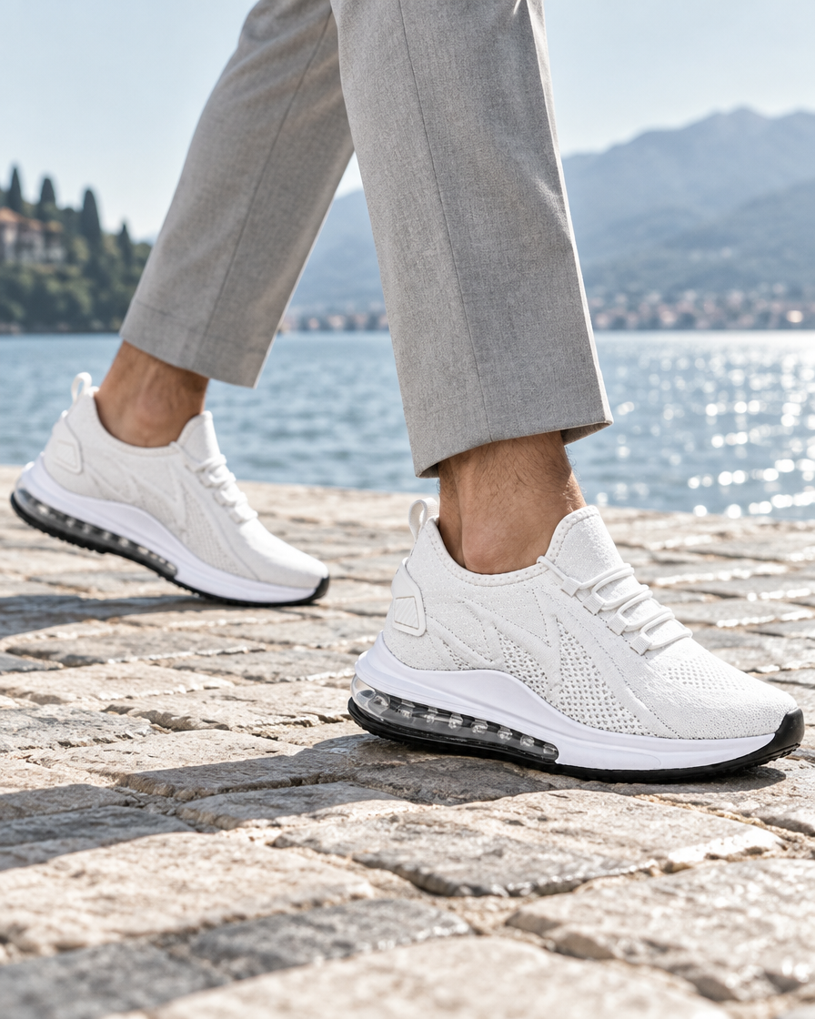 Orta height increasing sneakers, close up