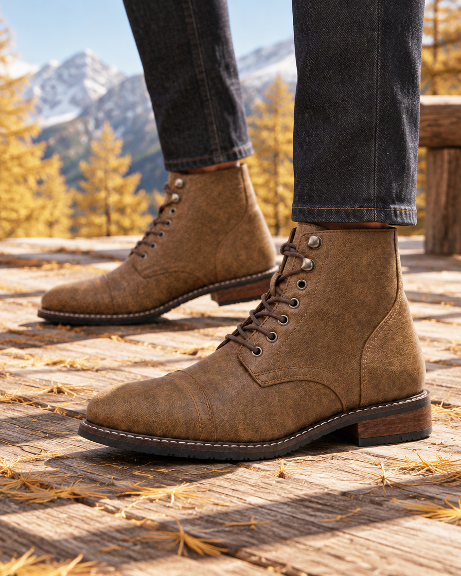Ortisei height increasing boots, close up