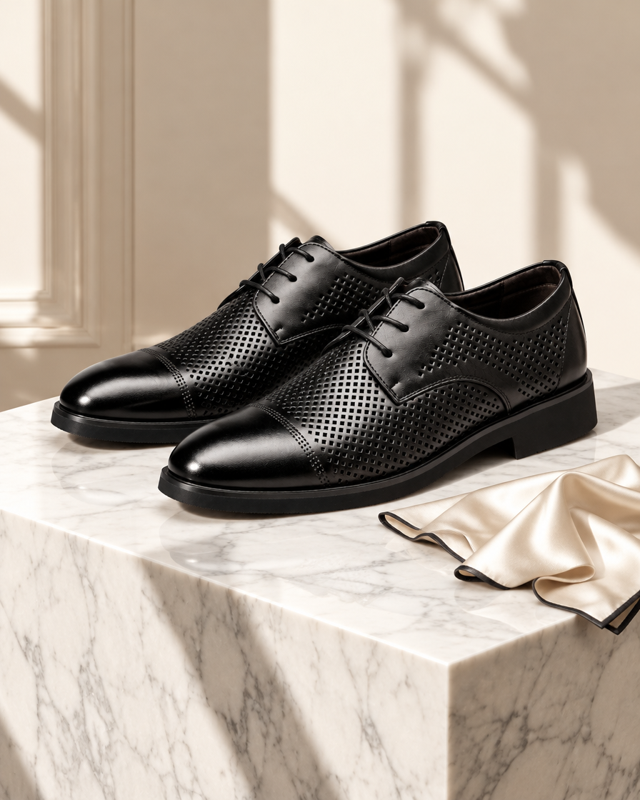 Mantova height increasing dress shoes, still life