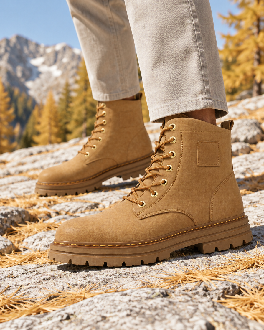Adamello height increasing boots, close up