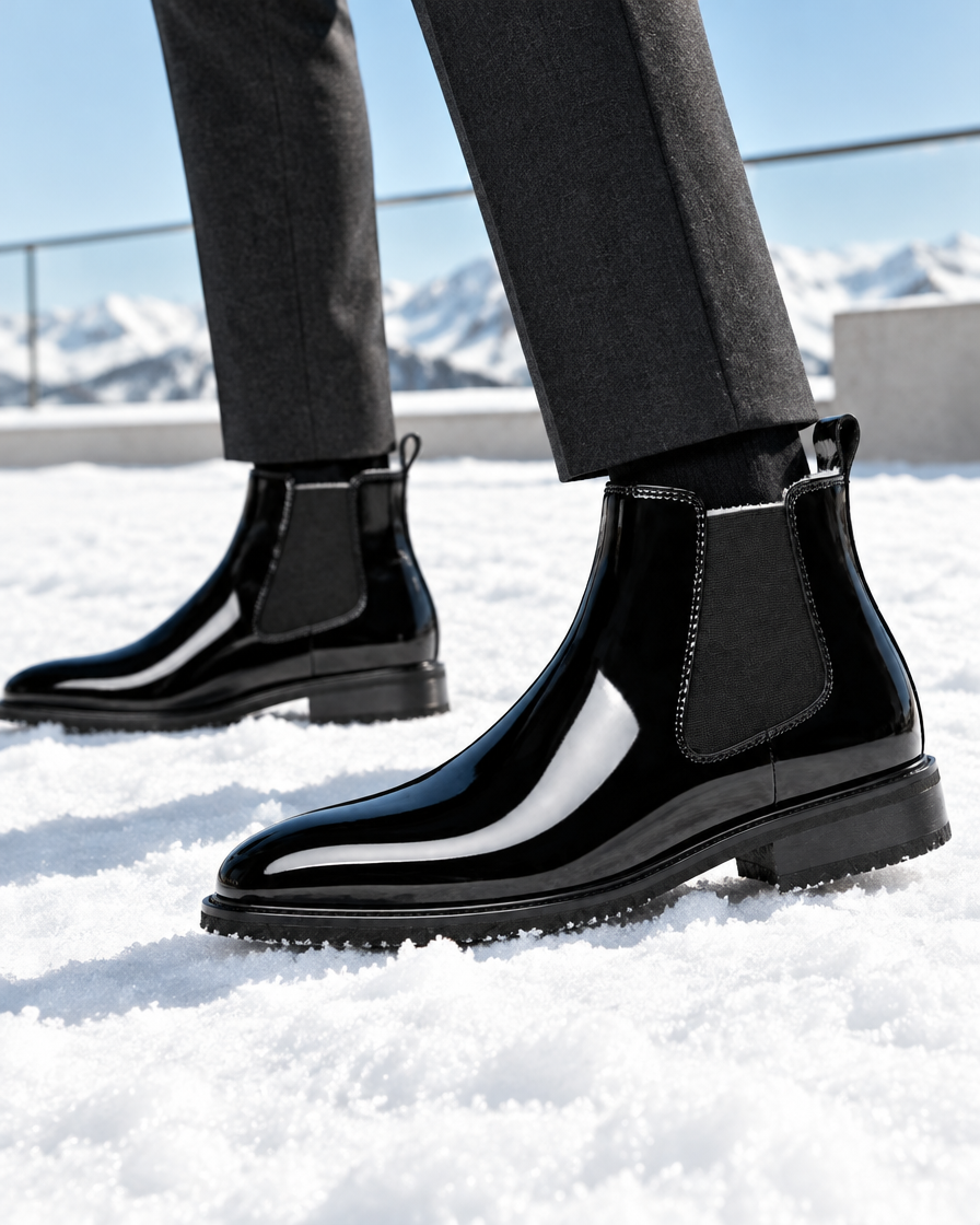 Tonale height increasing boots, close up