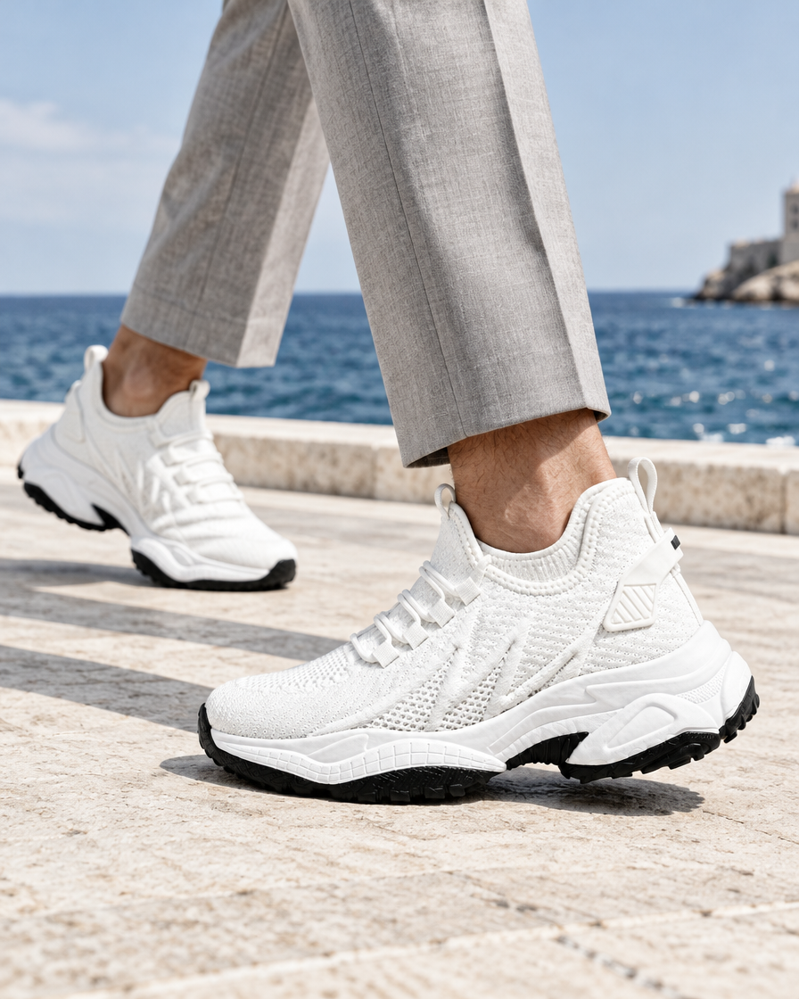 Noli height increasing sneakers, close up