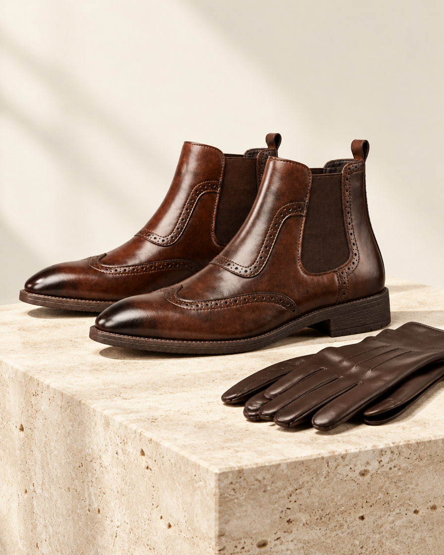 Brenta height increasing boots, still life