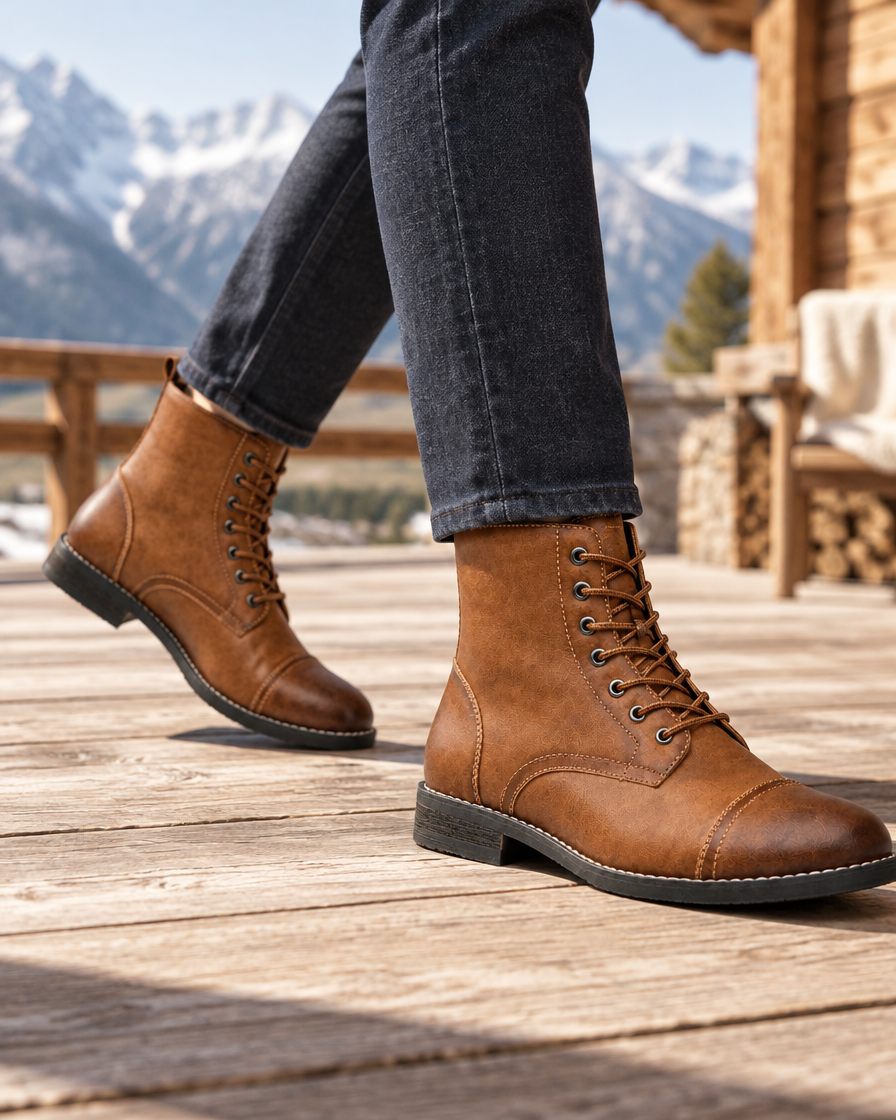 Sassolungo height increasing boots, close up