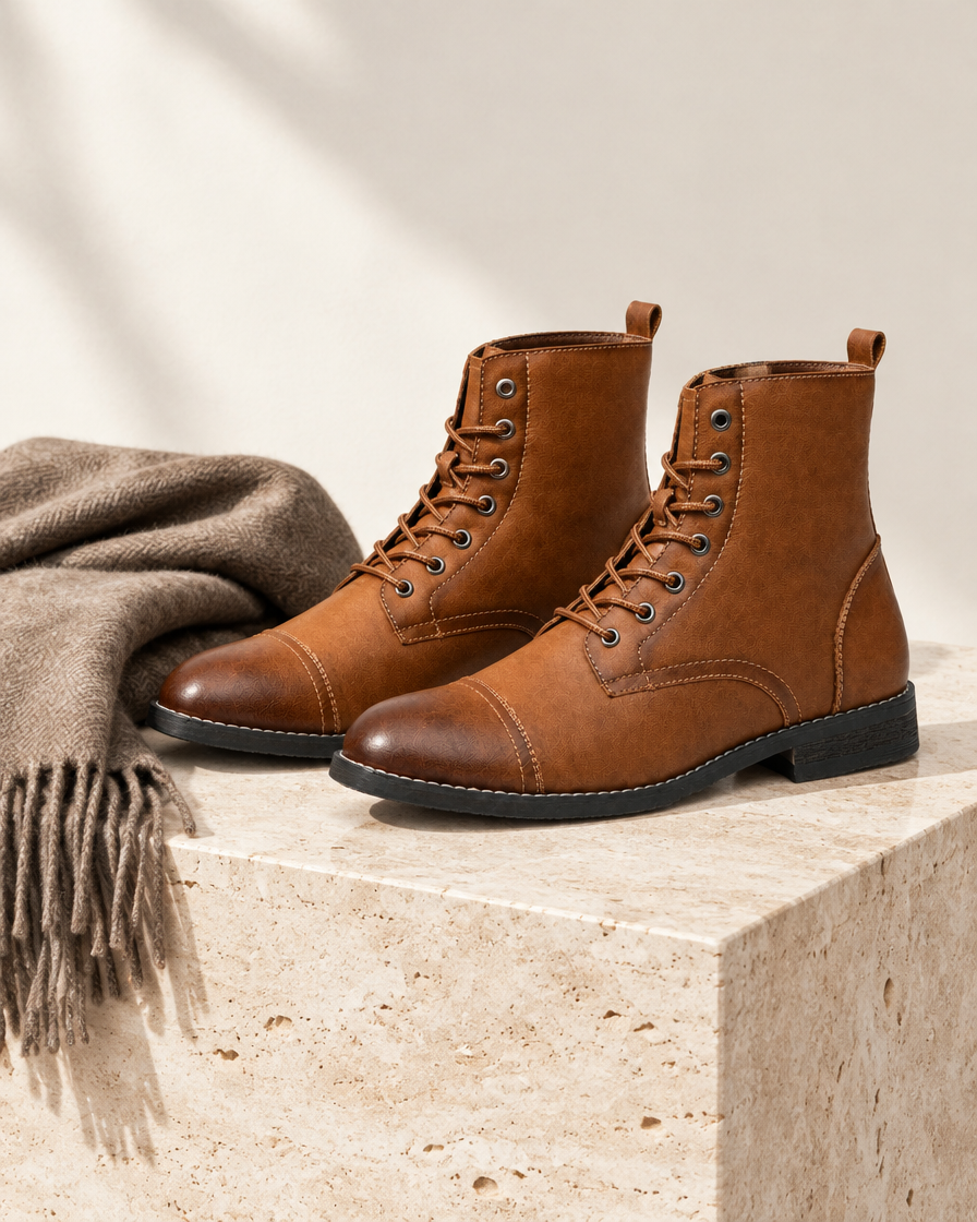 Sassolungo height increasing boots, still life