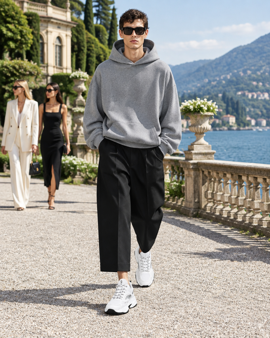 Varese height increasing runners, worn by a man