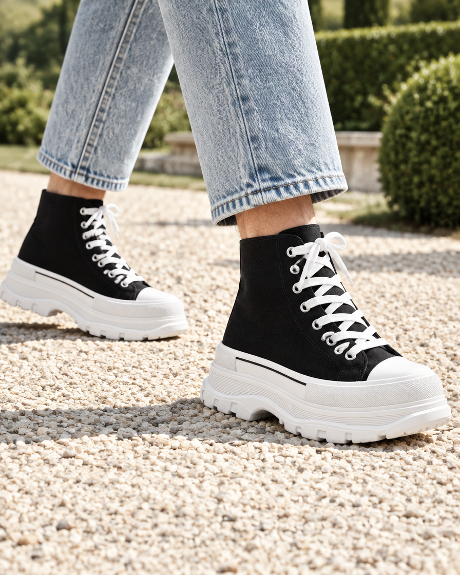 Monviso height increasing high tops, close up