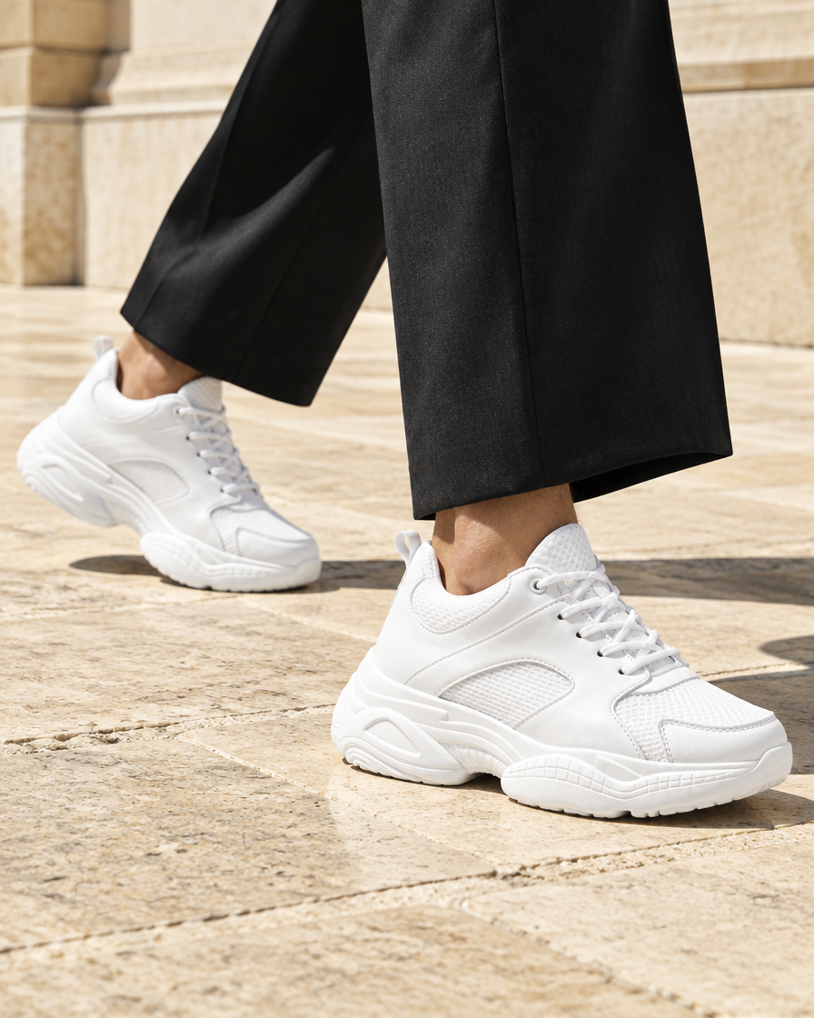 Ragusa height increasing sneakers, close up