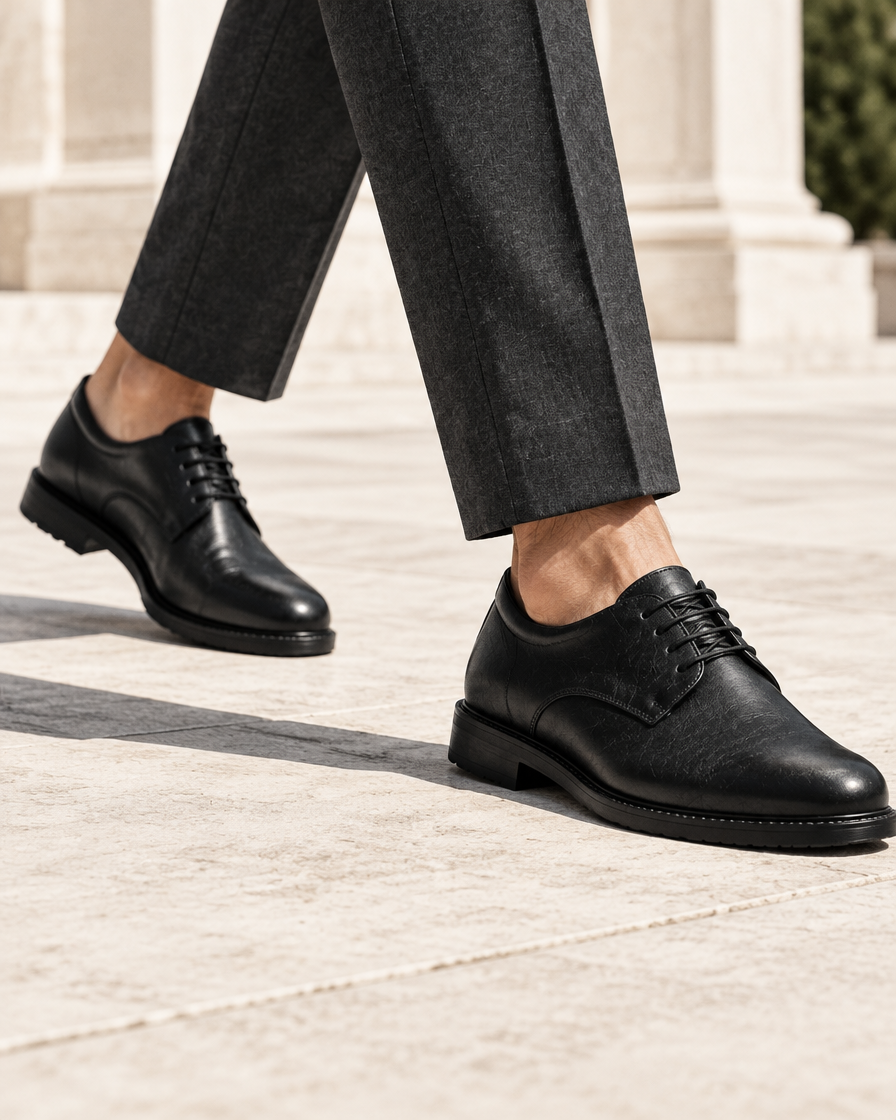 Pesaro height increasing dress shoes, close up