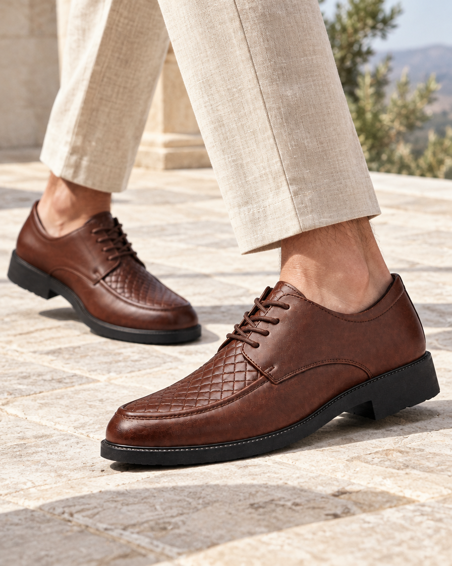 Ravenna height increasing dress shoes, close up