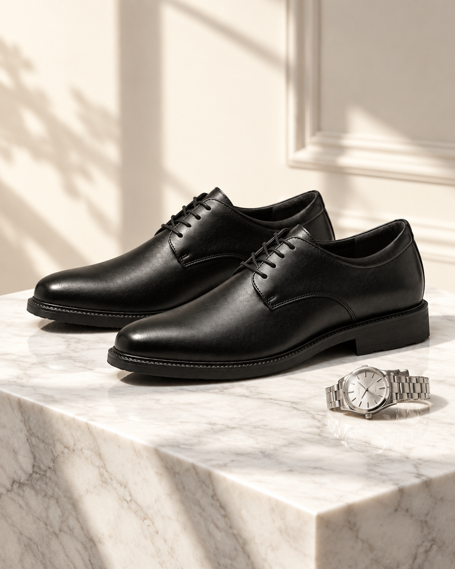 Pesaro height increasing dress shoes, still life