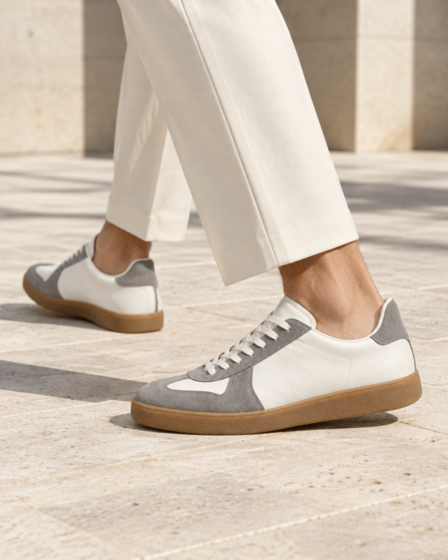 Spoleto height increasing sneakers, close up