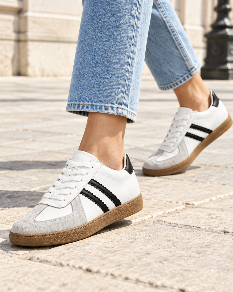 Arianna height increasing women’s sneakers, close up