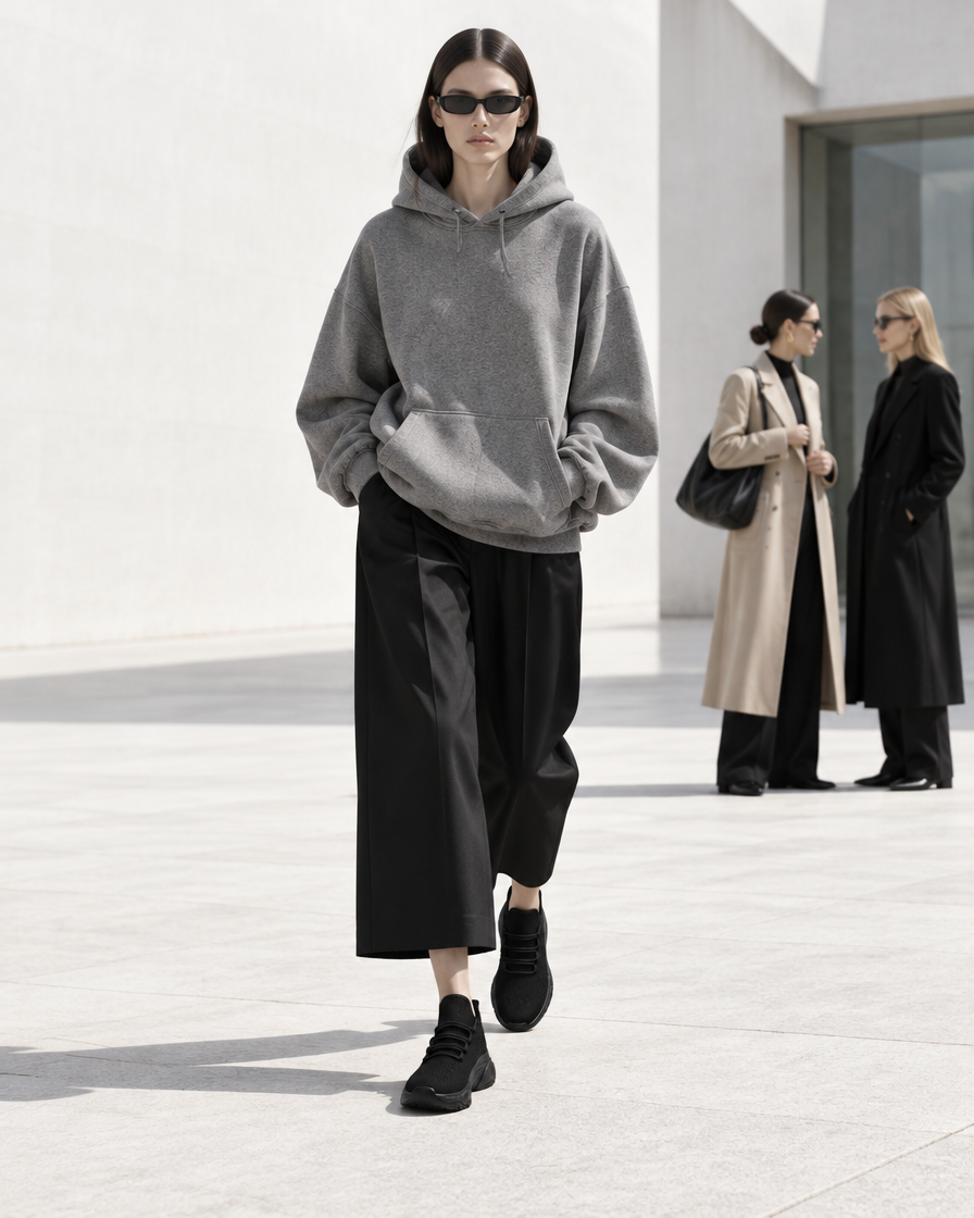 Carlotta height increasing women’s sneakers, worn by a woman