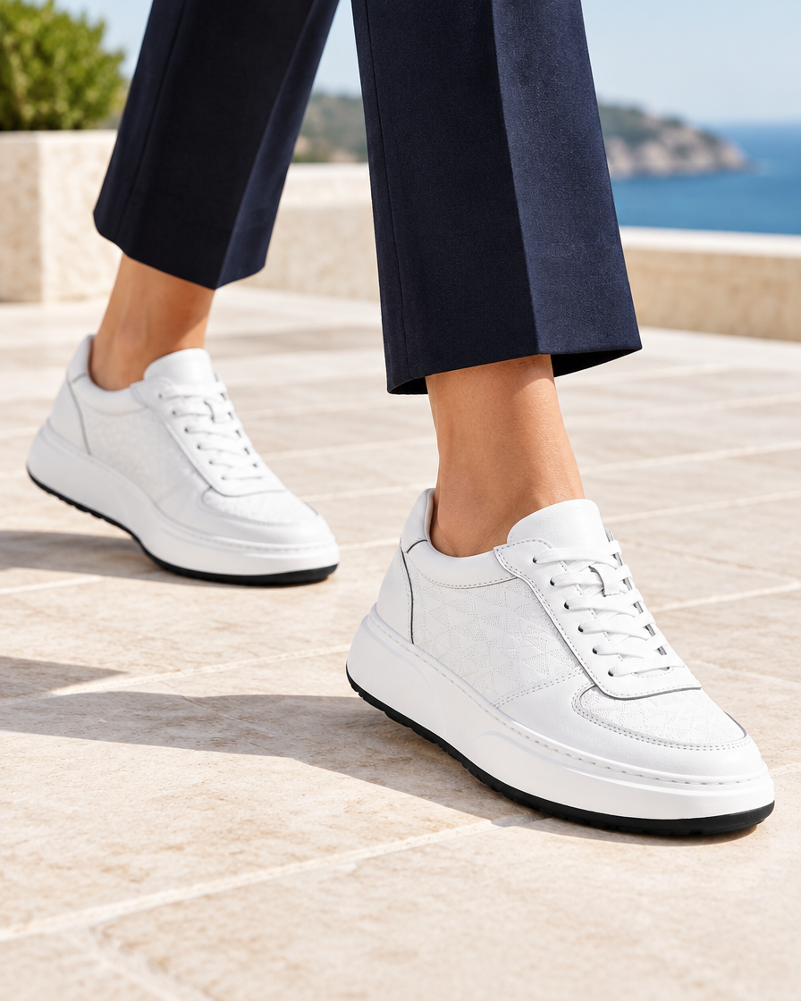 Noemi height increasing women’s sneakers, close up