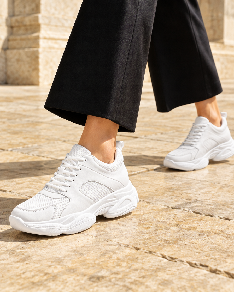 Ornella height increasing women’s sneakers, close up