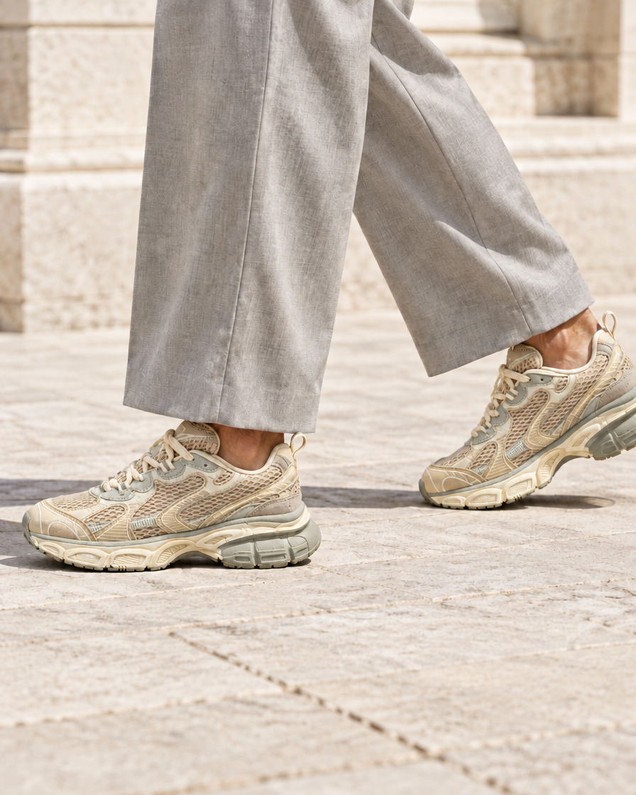 Matera height increasing sneakers, close up